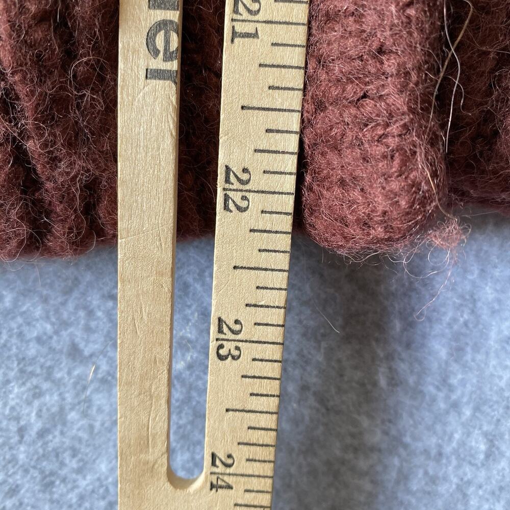 Madewell Wool Alpaca Open Front Cardigan XXS Rust Maroon Brown Cozy Fall Sweater - Picture 9 of 10